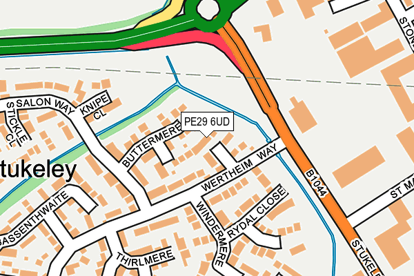 PE29 6UD map - OS OpenMap – Local (Ordnance Survey)