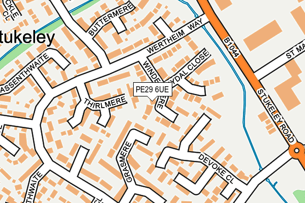 PE29 6UE map - OS OpenMap – Local (Ordnance Survey)
