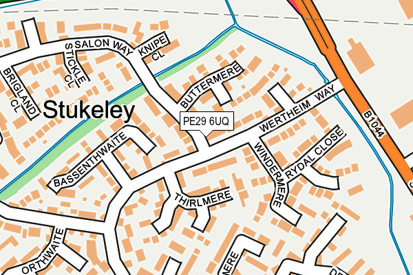 PE29 6UQ map - OS OpenMap – Local (Ordnance Survey)