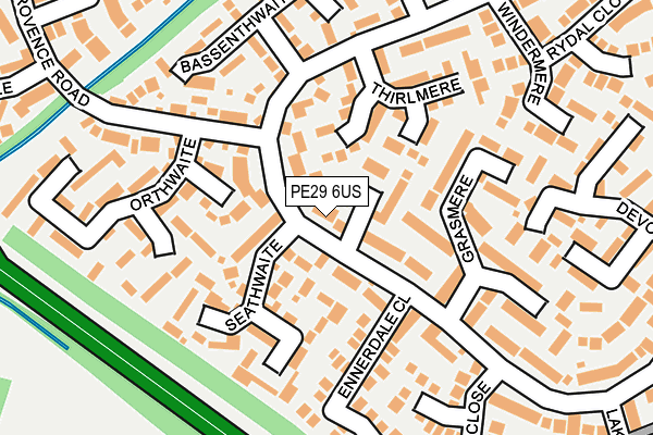 PE29 6US map - OS OpenMap – Local (Ordnance Survey)