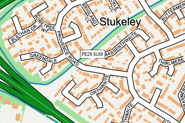 PE29 6UW map - OS OpenMap – Local (Ordnance Survey)