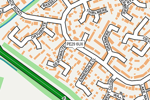 PE29 6UX map - OS OpenMap – Local (Ordnance Survey)