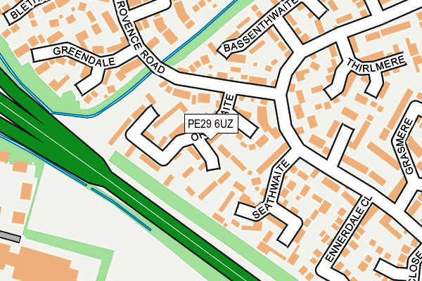 PE29 6UZ map - OS OpenMap – Local (Ordnance Survey)