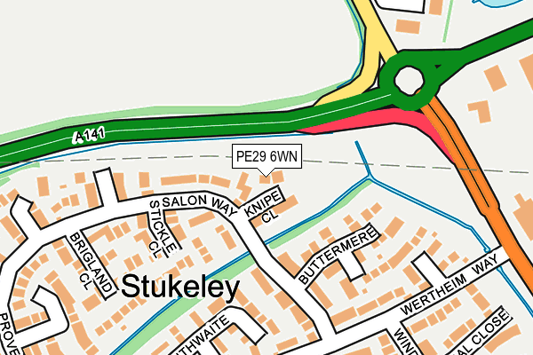 PE29 6WN map - OS OpenMap – Local (Ordnance Survey)