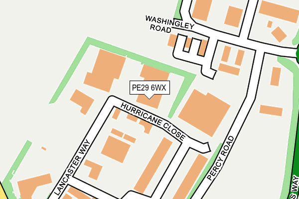 PE29 6WX map - OS OpenMap – Local (Ordnance Survey)