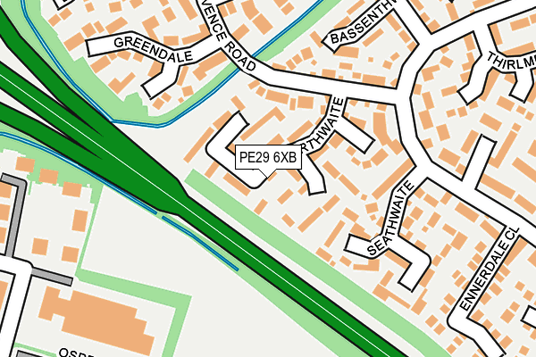 PE29 6XB map - OS OpenMap – Local (Ordnance Survey)