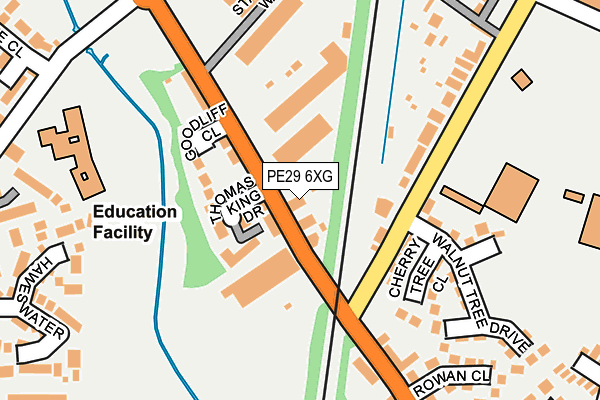 PE29 6XG map - OS OpenMap – Local (Ordnance Survey)