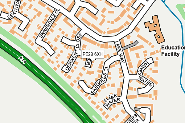 PE29 6XH map - OS OpenMap – Local (Ordnance Survey)