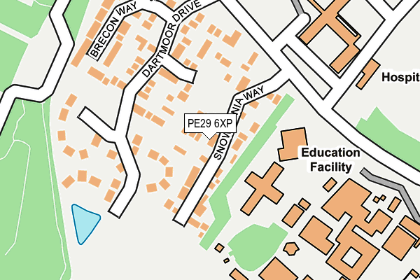 PE29 6XP map - OS OpenMap – Local (Ordnance Survey)