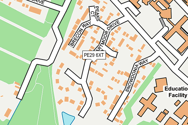 PE29 6XT map - OS OpenMap – Local (Ordnance Survey)