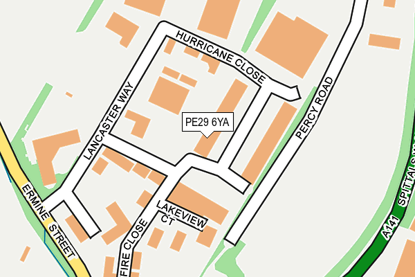 PE29 6YA map - OS OpenMap – Local (Ordnance Survey)