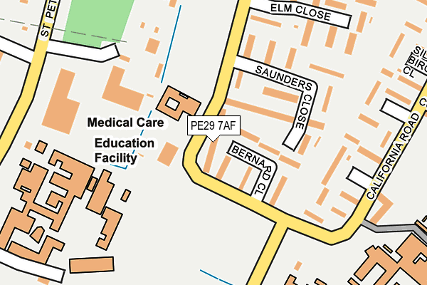 PE29 7AF map - OS OpenMap – Local (Ordnance Survey)