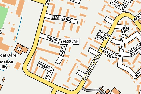 PE29 7AH map - OS OpenMap – Local (Ordnance Survey)