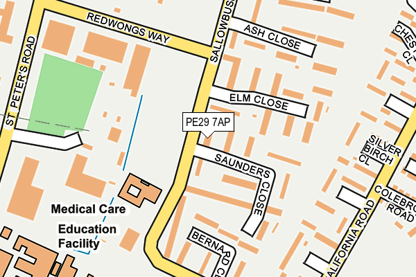 PE29 7AP map - OS OpenMap – Local (Ordnance Survey)