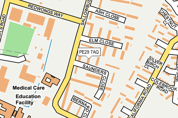 PE29 7AQ map - OS OpenMap – Local (Ordnance Survey)