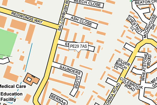 PE29 7AS map - OS OpenMap – Local (Ordnance Survey)