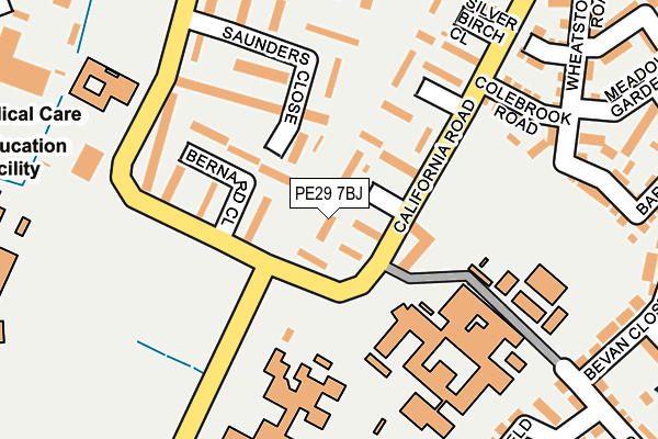 PE29 7BJ map - OS OpenMap – Local (Ordnance Survey)