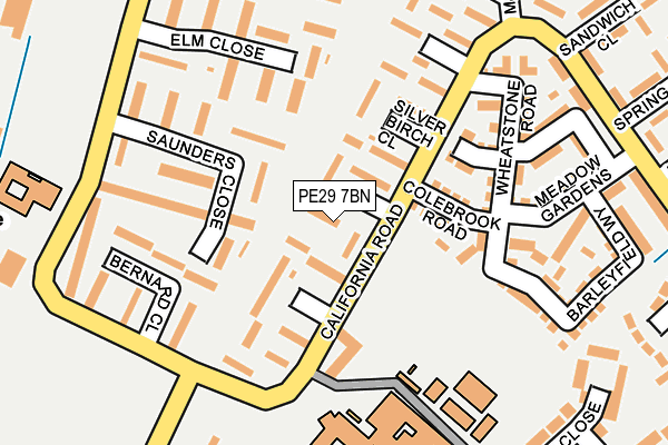 PE29 7BN map - OS OpenMap – Local (Ordnance Survey)