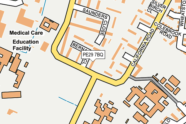 PE29 7BQ map - OS OpenMap – Local (Ordnance Survey)