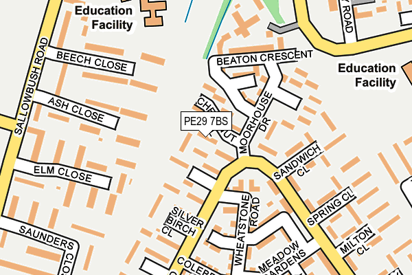 PE29 7BS map - OS OpenMap – Local (Ordnance Survey)