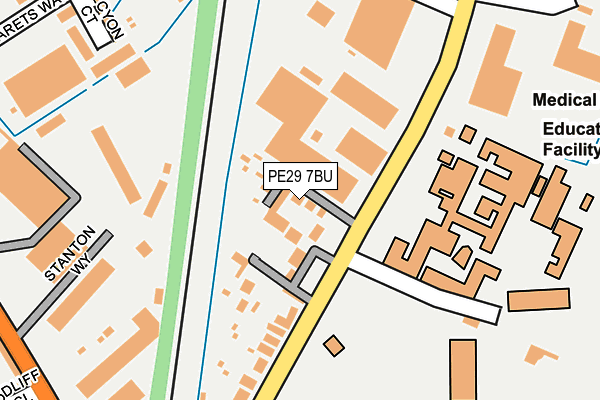 PE29 7BU map - OS OpenMap – Local (Ordnance Survey)