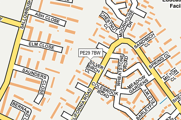 PE29 7BW map - OS OpenMap – Local (Ordnance Survey)