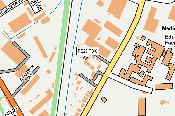 PE29 7BX map - OS OpenMap – Local (Ordnance Survey)