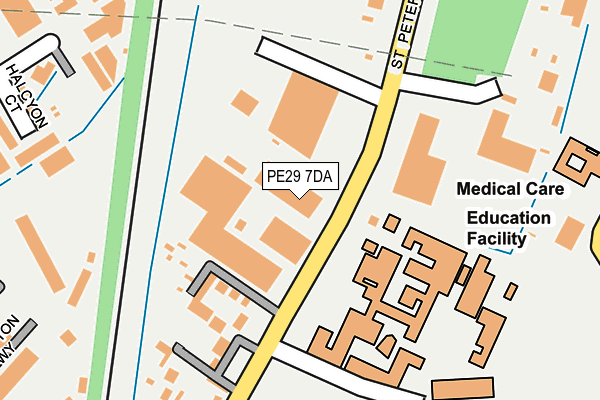 PE29 7DA map - OS OpenMap – Local (Ordnance Survey)