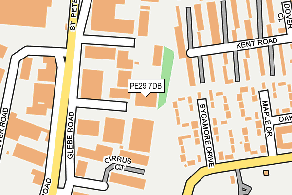 PE29 7DB map - OS OpenMap – Local (Ordnance Survey)