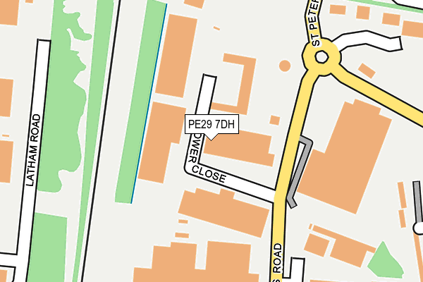 PE29 7DH map - OS OpenMap – Local (Ordnance Survey)