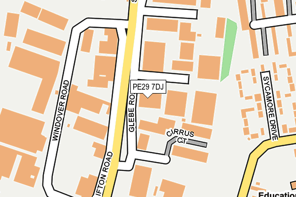 PE29 7DJ map - OS OpenMap – Local (Ordnance Survey)