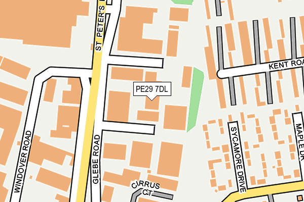 PE29 7DL map - OS OpenMap – Local (Ordnance Survey)