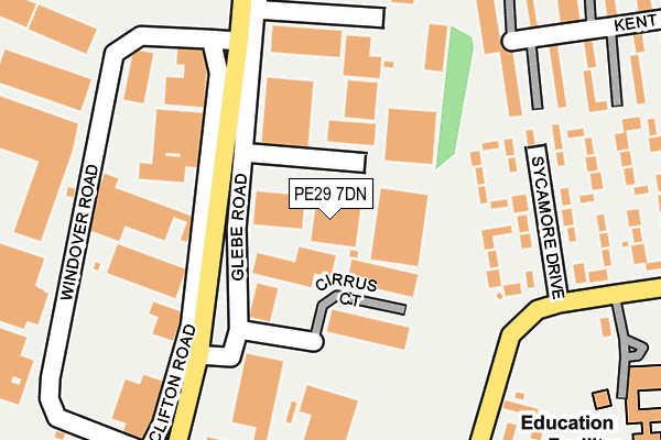 PE29 7DN map - OS OpenMap – Local (Ordnance Survey)