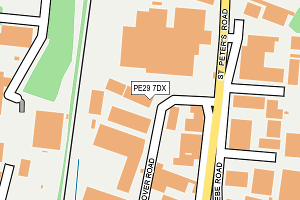 PE29 7DX map - OS OpenMap – Local (Ordnance Survey)