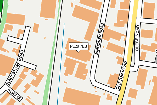 PE29 7EB map - OS OpenMap – Local (Ordnance Survey)