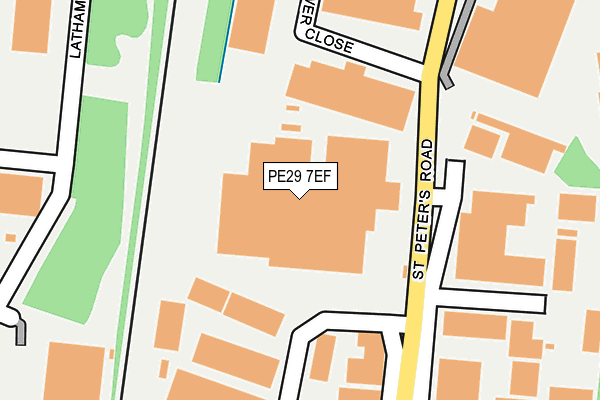 PE29 7EF map - OS OpenMap – Local (Ordnance Survey)