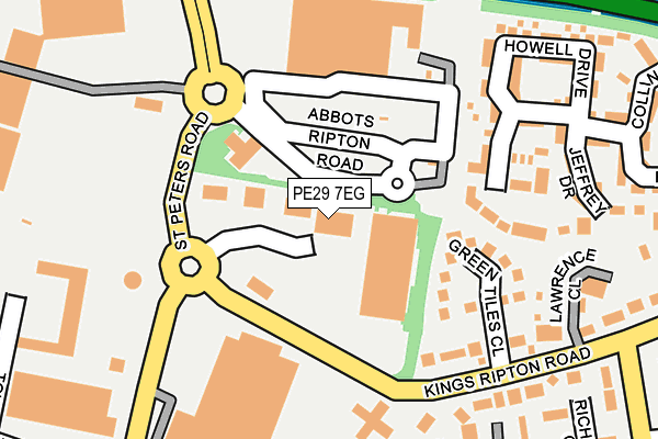 PE29 7EG map - OS OpenMap – Local (Ordnance Survey)