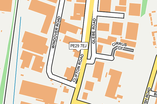 PE29 7EJ map - OS OpenMap – Local (Ordnance Survey)