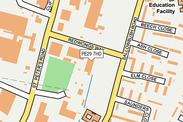 PE29 7HD map - OS OpenMap – Local (Ordnance Survey)