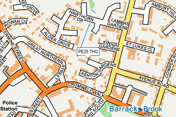 PE29 7HG map - OS OpenMap – Local (Ordnance Survey)