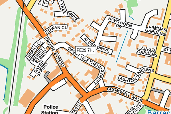PE29 7HJ map - OS OpenMap – Local (Ordnance Survey)