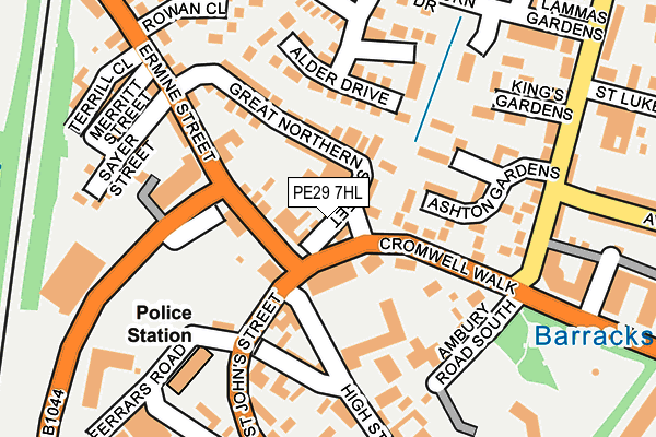 PE29 7HL map - OS OpenMap – Local (Ordnance Survey)