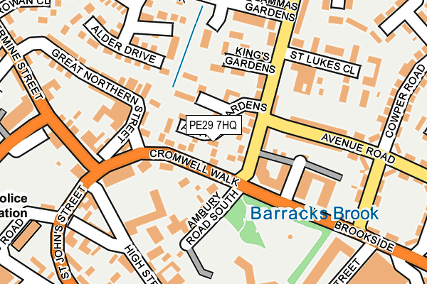 PE29 7HQ map - OS OpenMap – Local (Ordnance Survey)