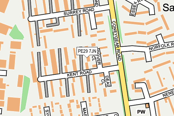 PE29 7JN map - OS OpenMap – Local (Ordnance Survey)