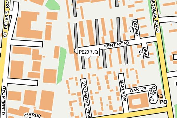 PE29 7JQ map - OS OpenMap – Local (Ordnance Survey)