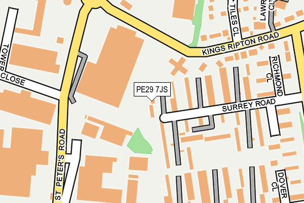 PE29 7JS map - OS OpenMap – Local (Ordnance Survey)