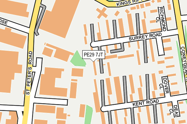 PE29 7JT map - OS OpenMap – Local (Ordnance Survey)