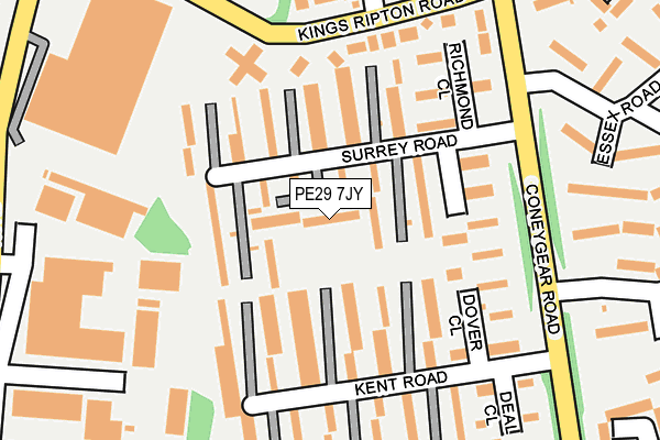 PE29 7JY map - OS OpenMap – Local (Ordnance Survey)