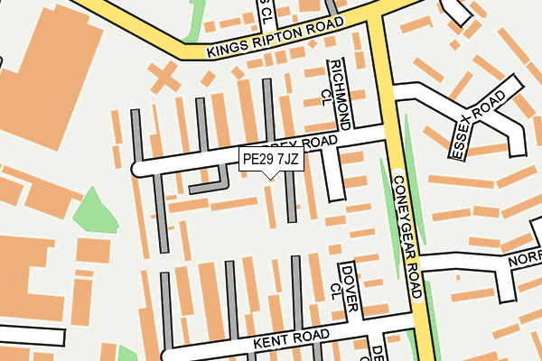 PE29 7JZ map - OS OpenMap – Local (Ordnance Survey)