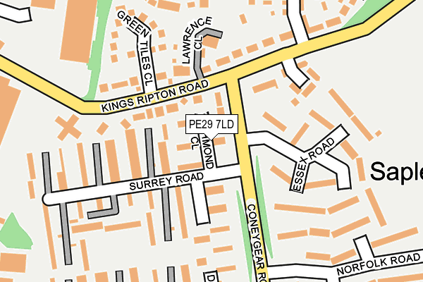 PE29 7LD map - OS OpenMap – Local (Ordnance Survey)